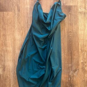 Windsor emerald green satin dress!